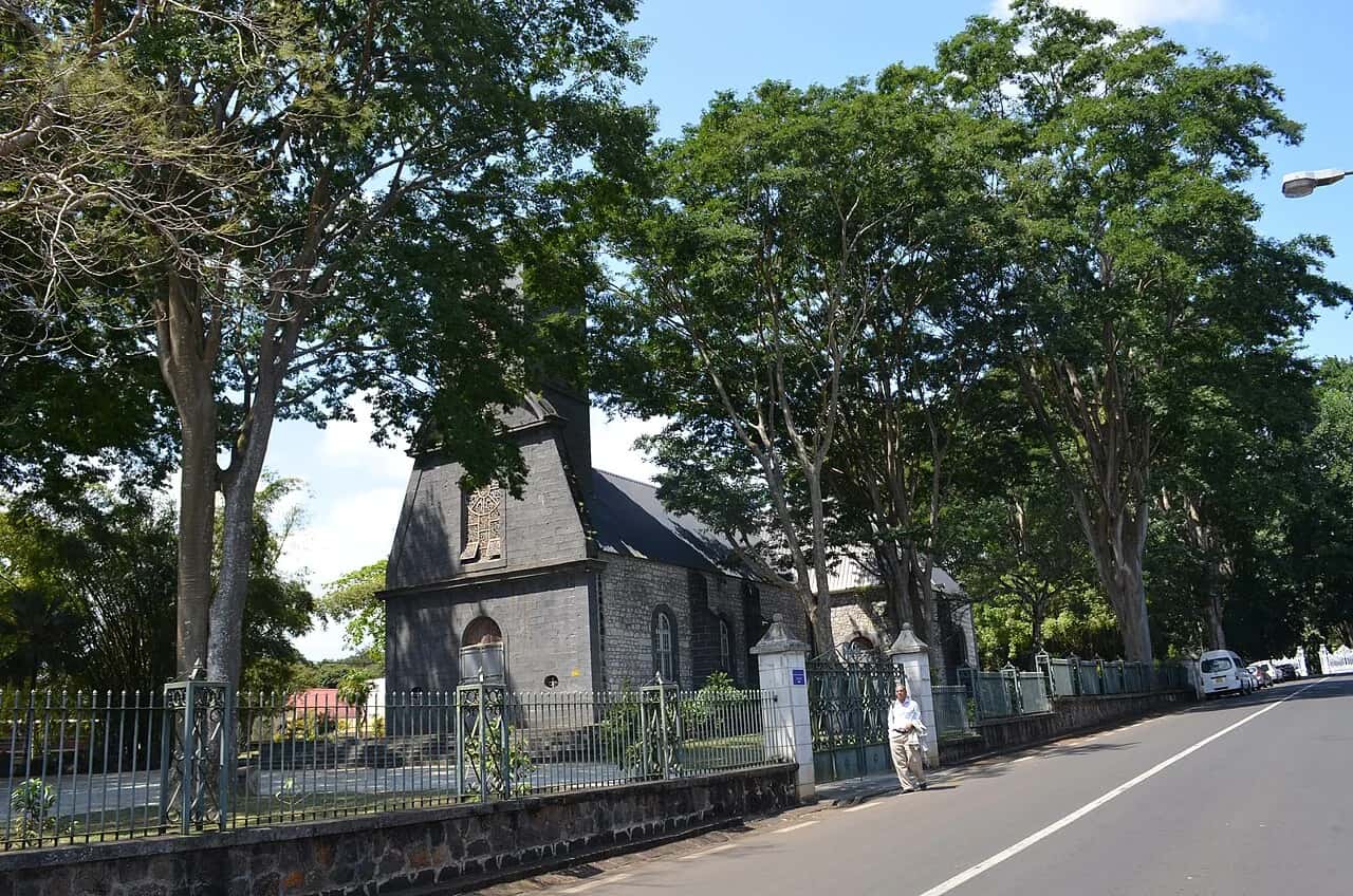 Église Saint-François d'Assise de Pamplemousses, en pierre noire, île Maurice
