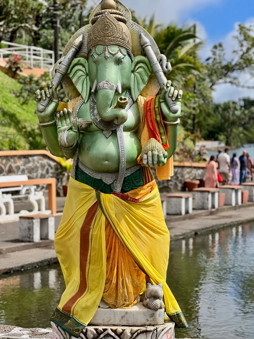 Statue de Ganesh au bord du lac sacré de Grand Bassin, île Maurice